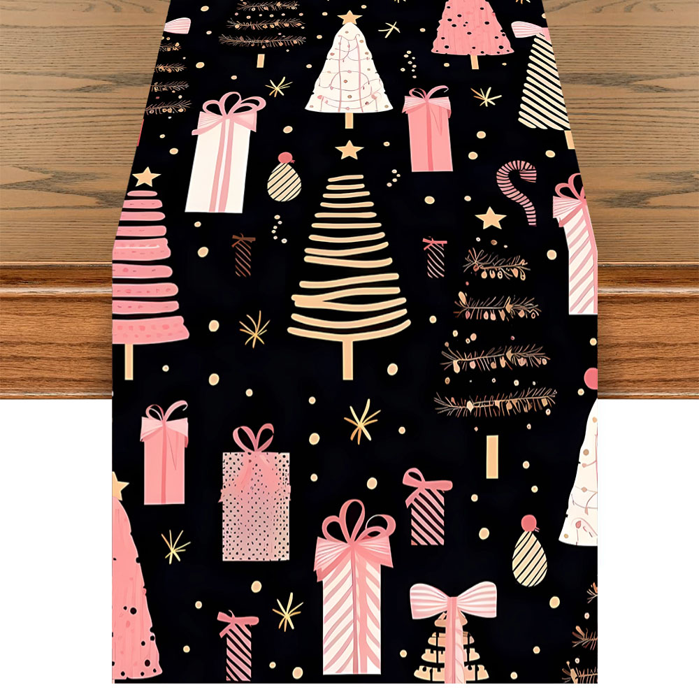 Christmas Table Runner - Taplak Meja Natal Motif Pohon Natal