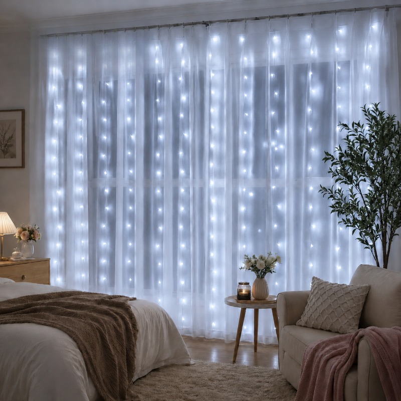 Led Fairy String Lights - Lampu LED Tirai 3/4/6m, Garland USB,