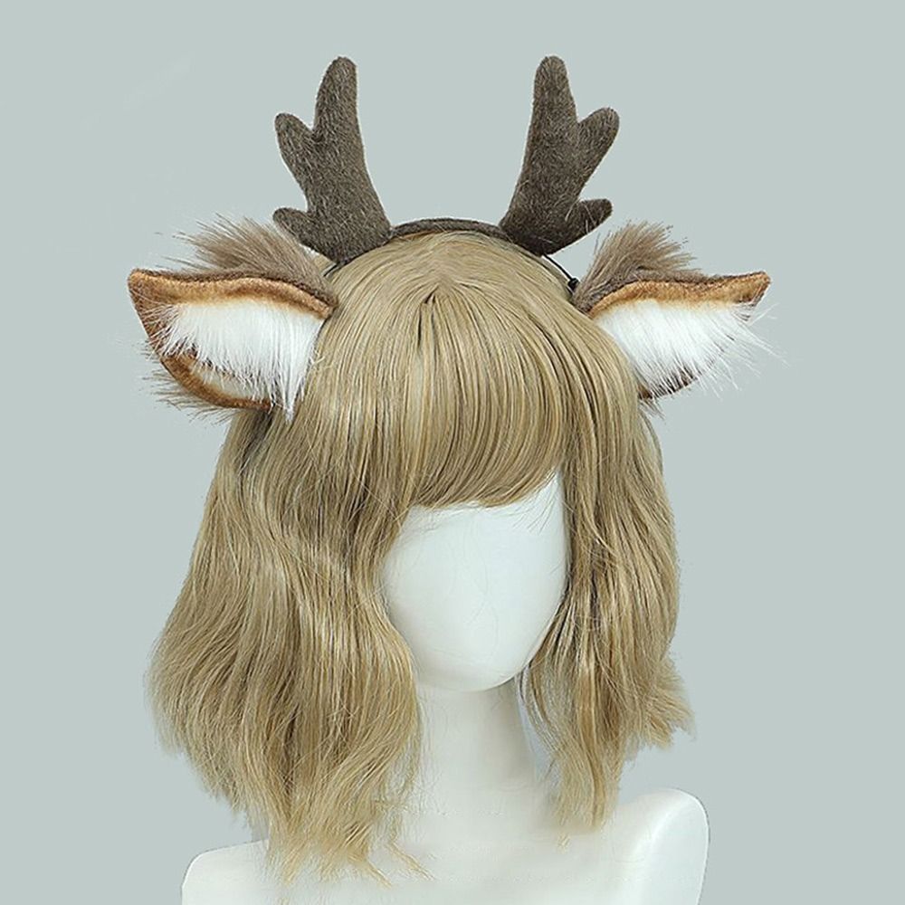 Reindeer Antlers Headband - Headband Tanduk Rusa Unisex, Hiasan Kepala