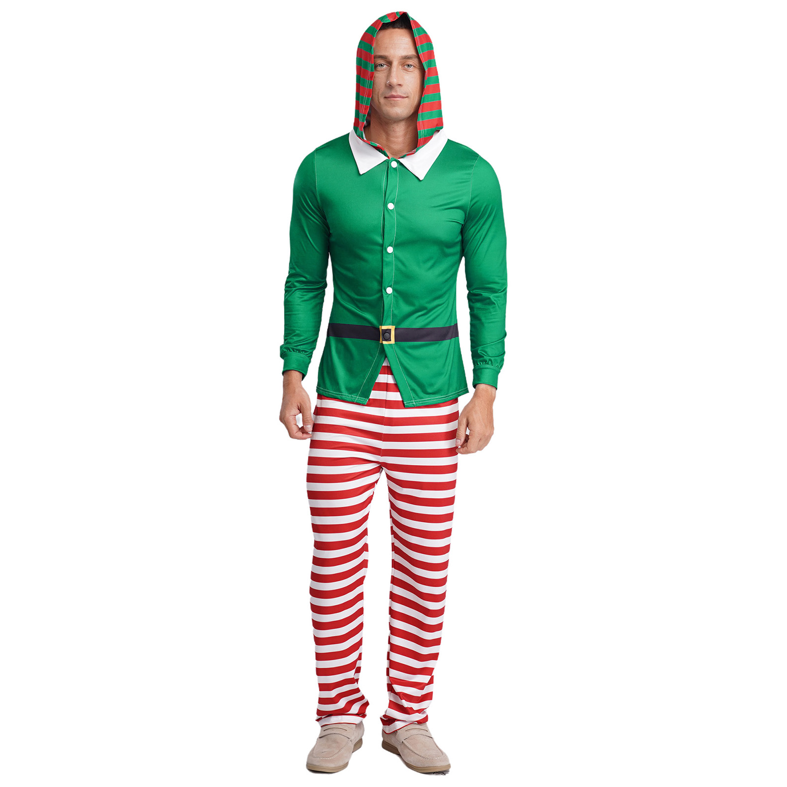 Elf Costume Christmas - Kostum Cosplay Elf Natal Pria Set