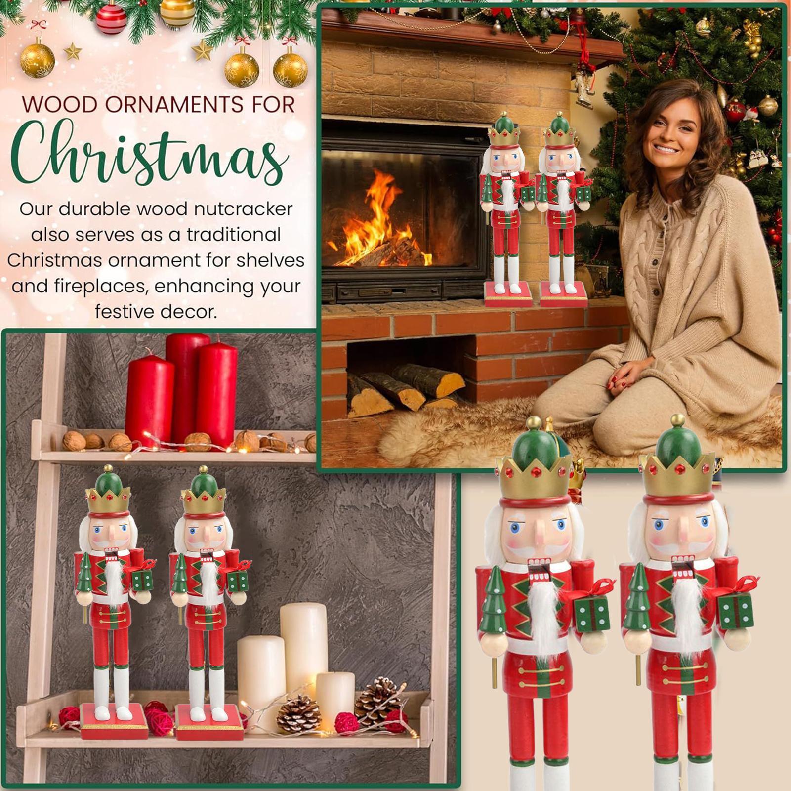 Nutcracker Figurine - Pemecah Kacang Kayu 15 Inci Patung