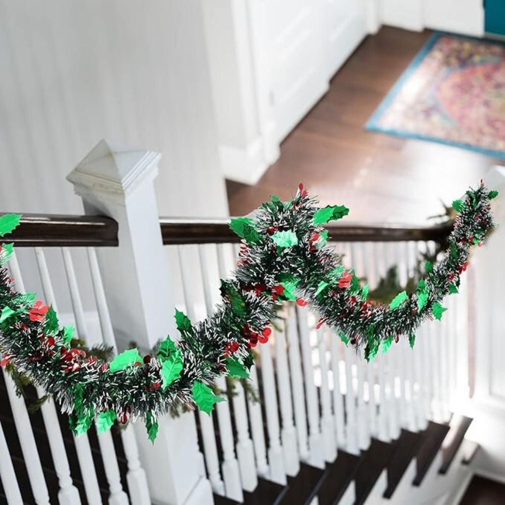 2 Buah Garland Natal 2M yang D - Tinsel Garland Decoration ulasan dan harga