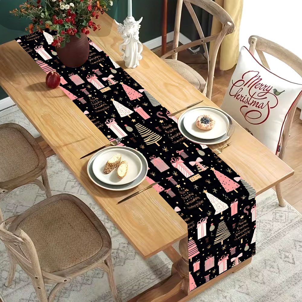 Taplak Meja Natal Motif Pohon  - Christmas Table Runner ulasan dan harga
