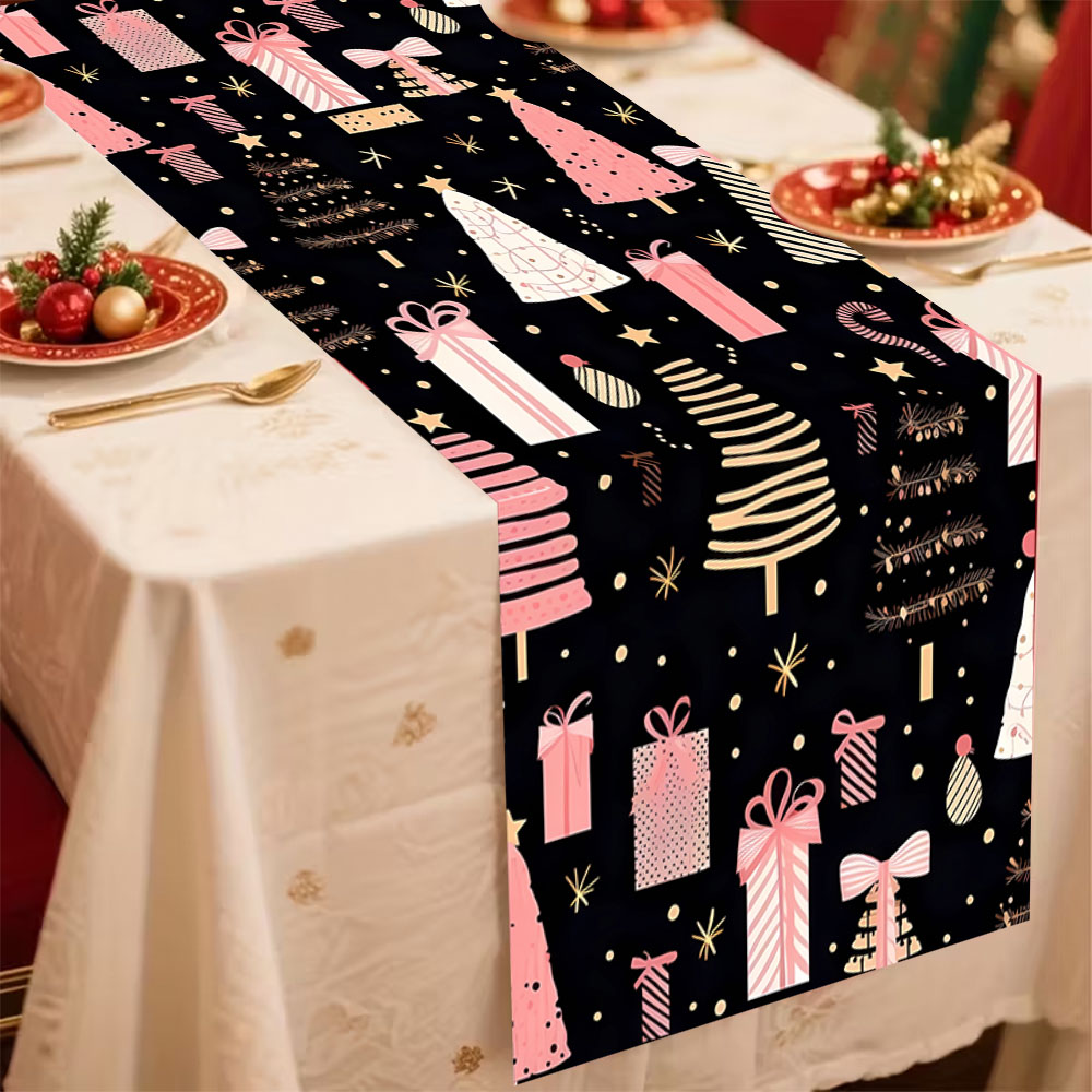 Taplak Meja Natal Motif Pohon  - Christmas Table Runner ulasan dan harga