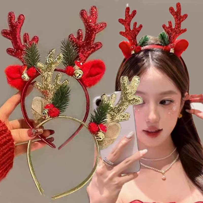 Bando Tanduk Rusa Berkilauan N - Reindeer Antlers Headband ulasan dan harga