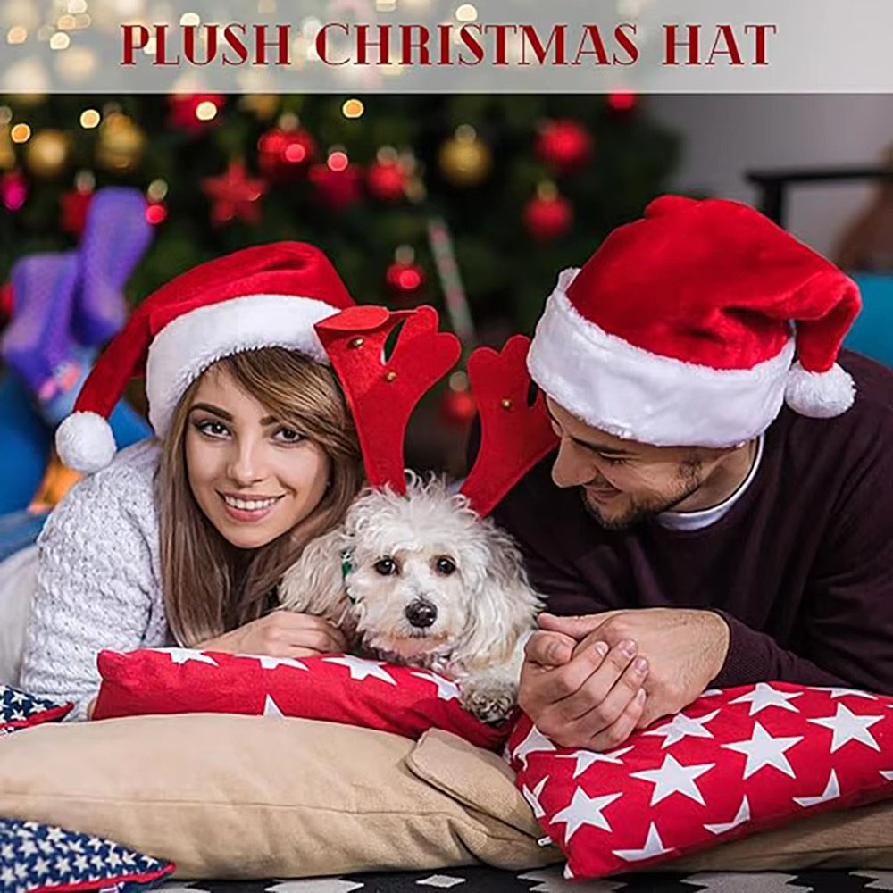 Topi Natal Baru untuk Dewasa d - Santa Hat Plush ulasan dan harga
