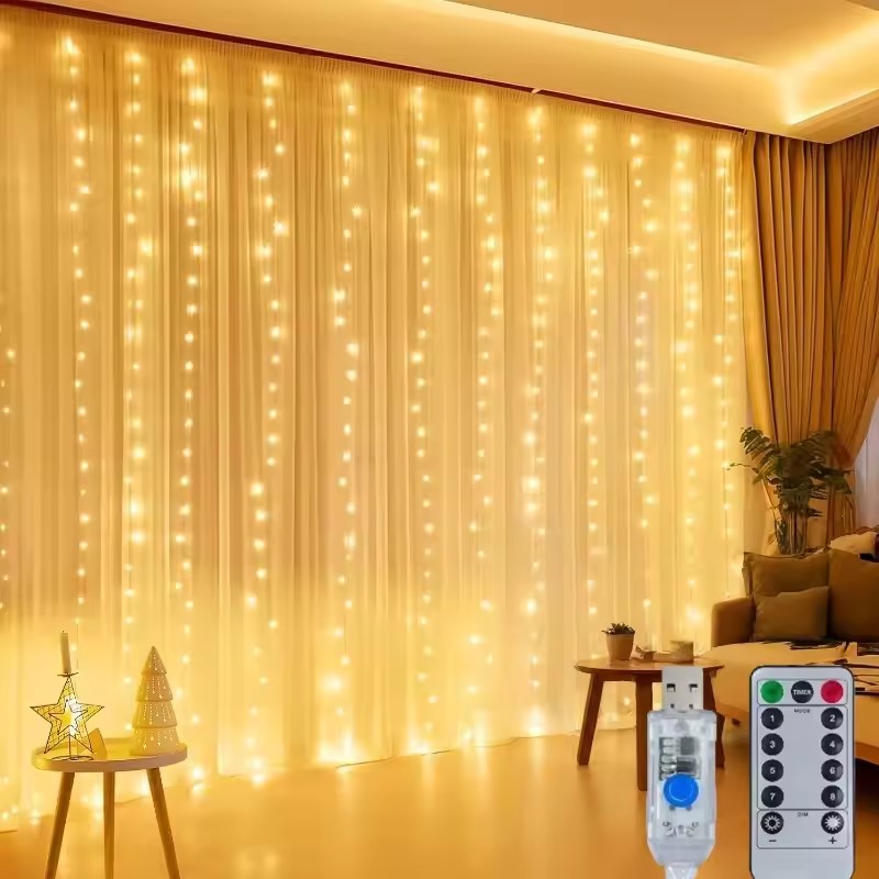 Lampu LED Tirai 3/4/6m, Garlan - Led Fairy String Lights ulasan dan harga