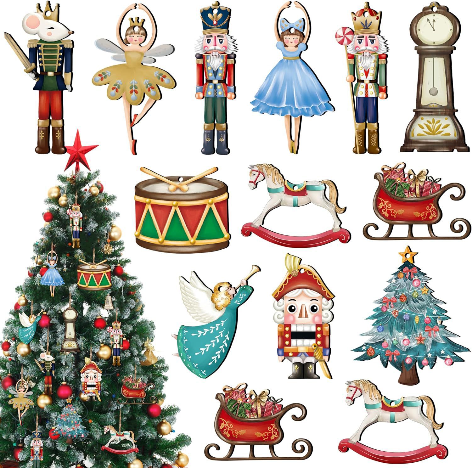 12 buah/set liontin boneka pem - Nutcracker Figurine ulasan dan harga