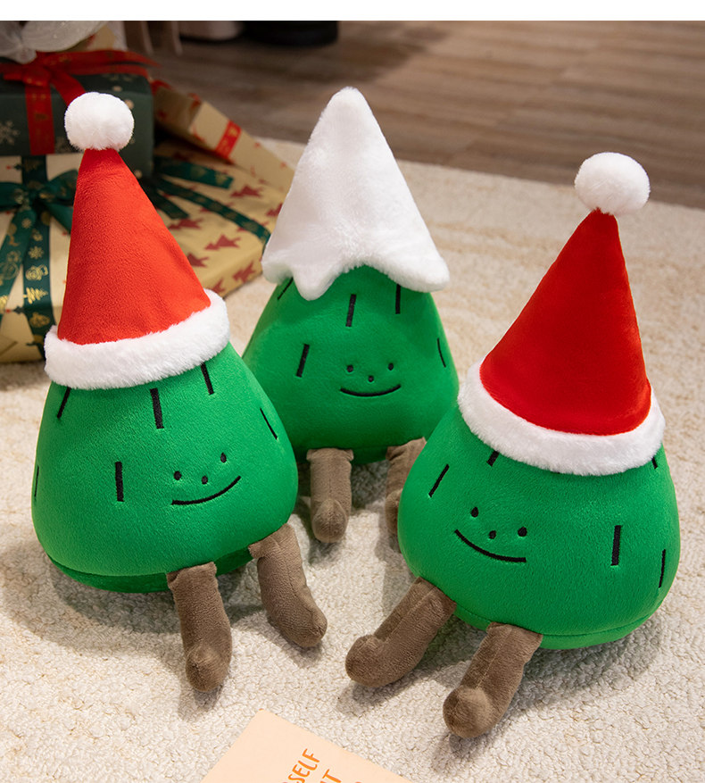 Boneka Pohon Natal Kartun 2026 - Santa Hat Plush ulasan dan harga