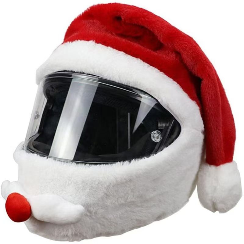 Penutup Helm Sepeda Motor Berb - Santa Hat Plush ulasan dan harga