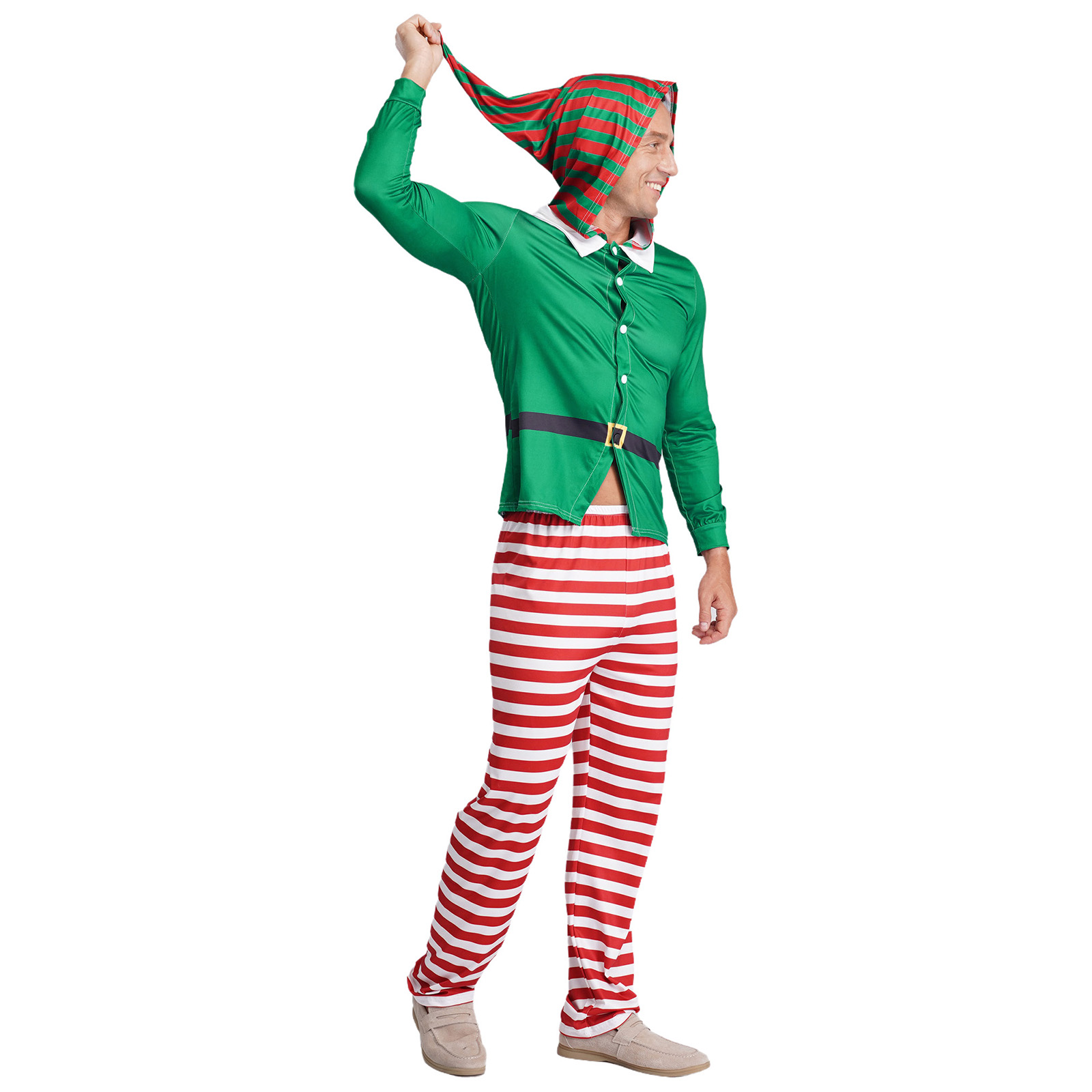 Kostum Cosplay Elf Natal Pria  - Elf Costume Christmas ulasan dan harga